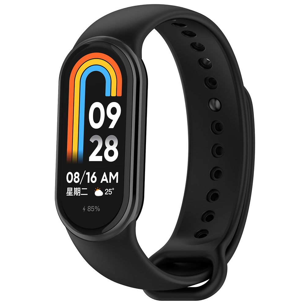 Silikoniranneke Xiaomi Smart Band 8 / Band 9 - musta