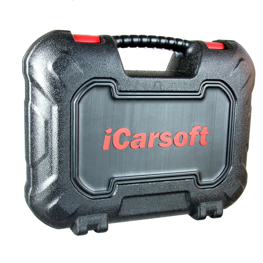 Kova säilytyskotelo, jossa on iskunkestävä suojaus iCarsoft-autodiagnostiikalle