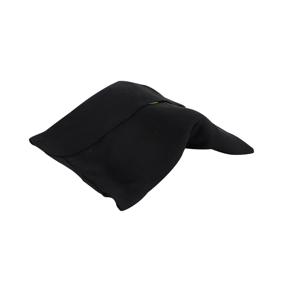 Ergonominen matkatyyny tukevalla materiaalilla - musta