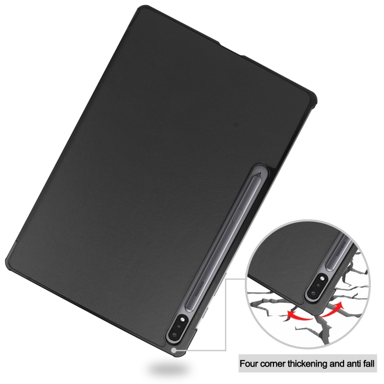 Kolmiosainen kotelo jalustalla Samsung Galaxy Tab S8+ / Tab S8 Plus / Tab S7 FE / Tab S7+:lle