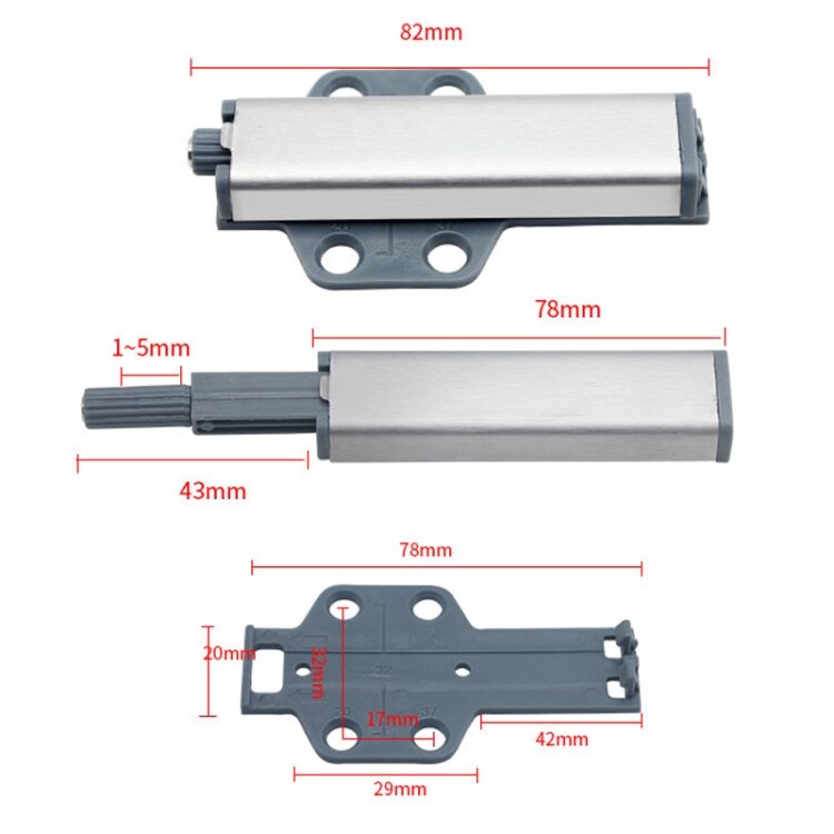 Magneettiset push/open-liittimet, joissa on ruostumaton teräs ja säädettävä magneettipää
