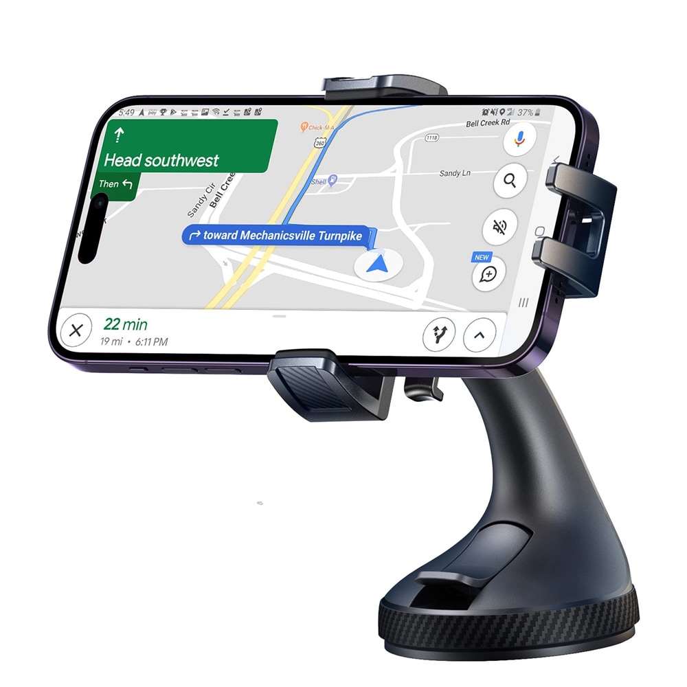 Joyroom Magneettinen autoteline, jossa on imukuppi joustavaa sijoittelua varten - Musta