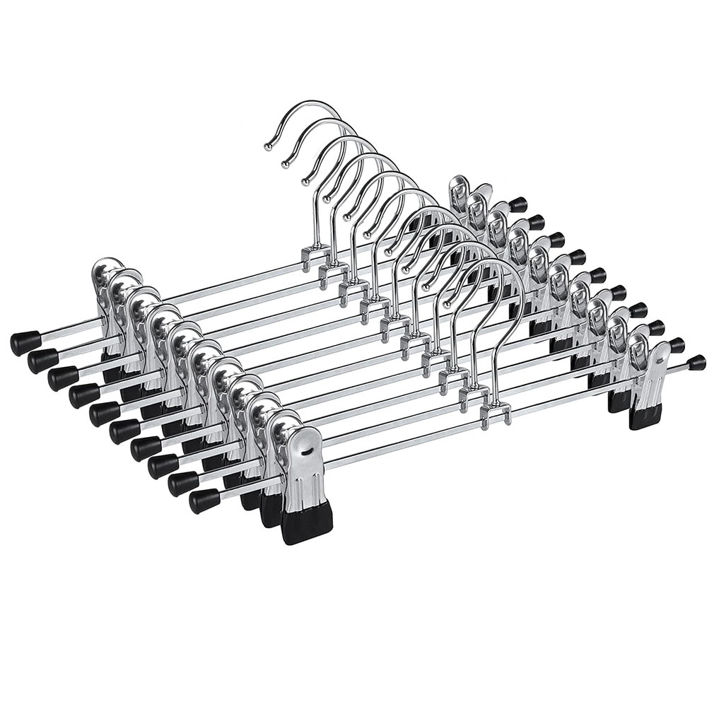 Metalliset housuripustimet, 10-pack vaatekaapin tehokkaaseen järjestämiseen