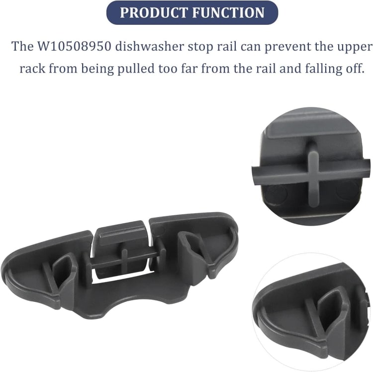 Asennustelineet W10508950 Whirlpool-astianpesukoneeseen - 2-pack ylempään koriin