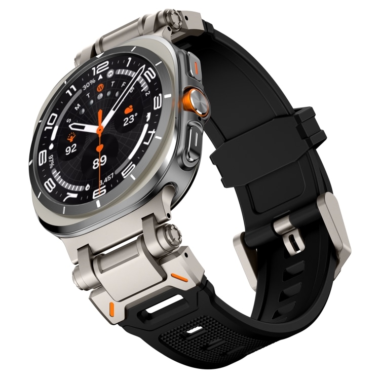 Silikoniranneke Samsung Galaxy Watch Ultra 47mm:lle pikalukituksella - Svart