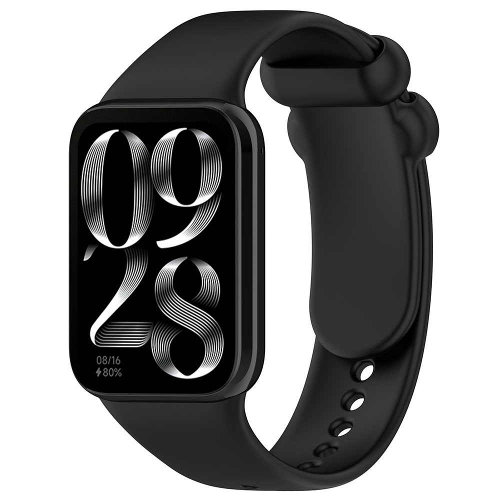 Silikoniranneke Xiaomi Redmi Watch 4 / Watch Band 8 Pro / 9 Pro - Musta varten - Musta