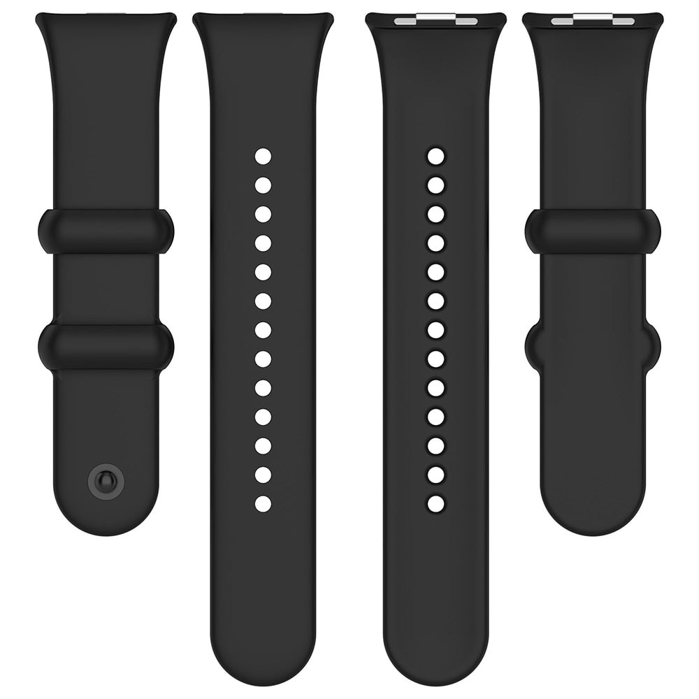 Silikoniranneke Xiaomi Redmi Watch 4 / Watch Band 8 Pro / 9 Pro - Musta varten - Musta