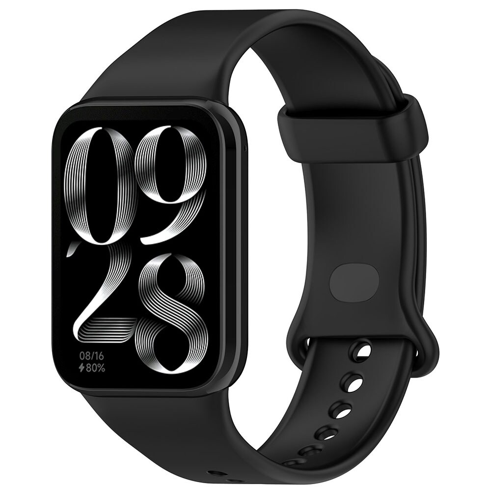 Silikoniranneke Xiaomi Redmi Watch 4 / Watch Band 8 Pro / 9 Pro - Musta varten - Musta