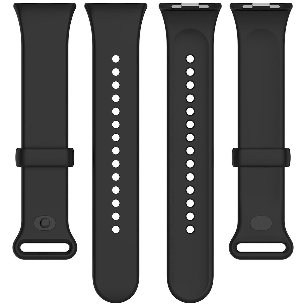 Silikoniranneke Xiaomi Redmi Watch 4 / Watch Band 8 Pro / 9 Pro - Musta varten - Musta