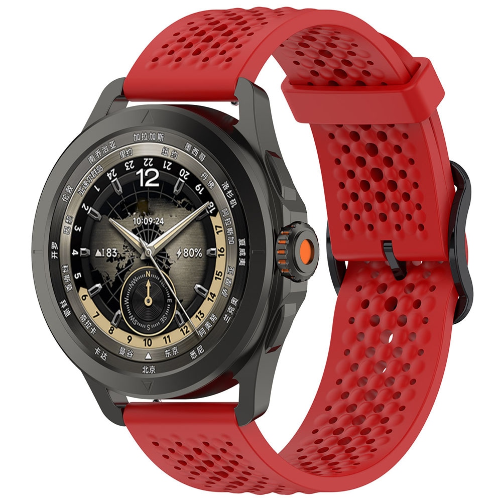 Silikoniranneke 20mm Xiaomi S4 Sportille - punainen