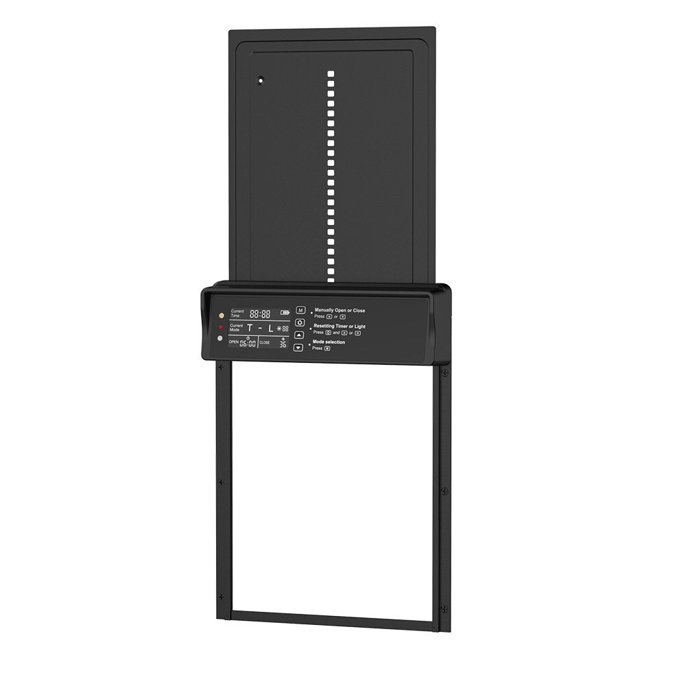 Aurinkoenergialla toimiva älykäs kananluukku USB Type-C -latausmahdollisuudella