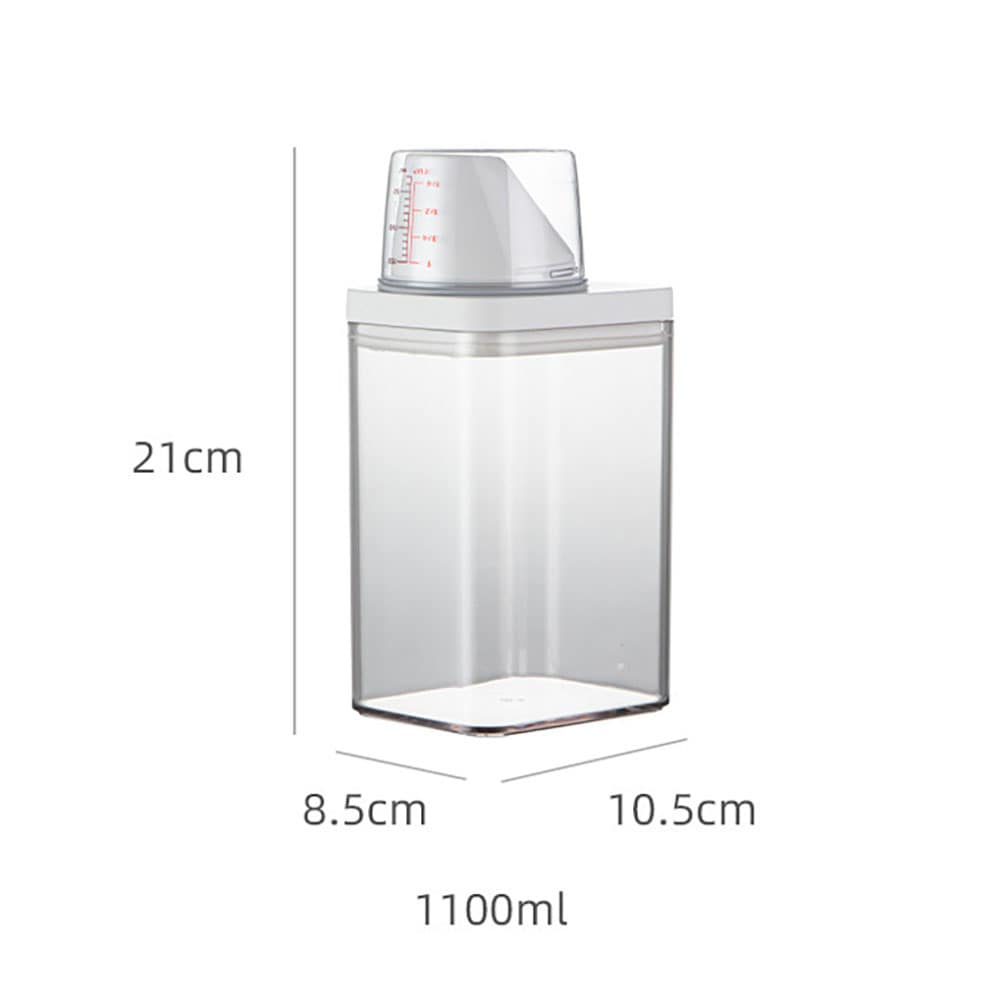 Pesuaineannostelija, jossa on mitta-asteikko ja ilmatiivis rakenne - 1100ml