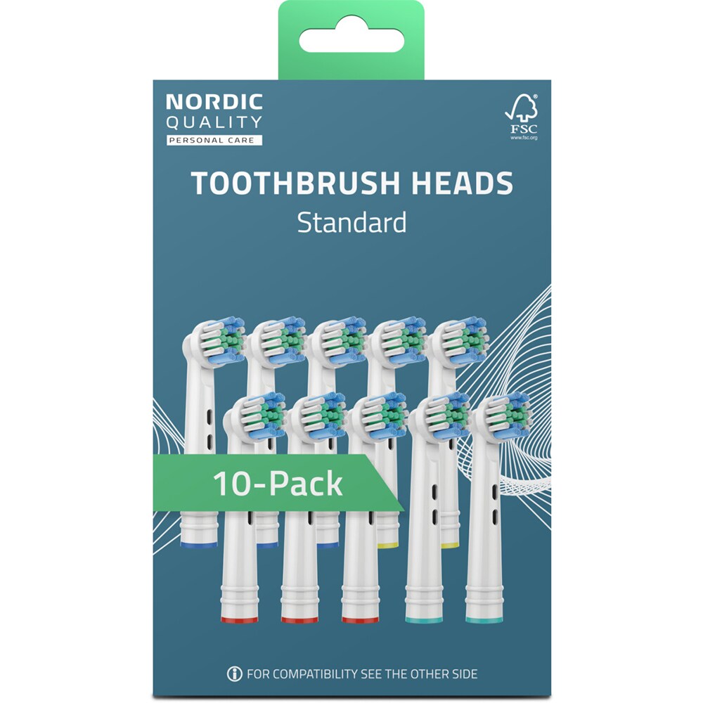 Nordic Quality hammasharjan pää hintaan Oral-B 10-pakkaus
