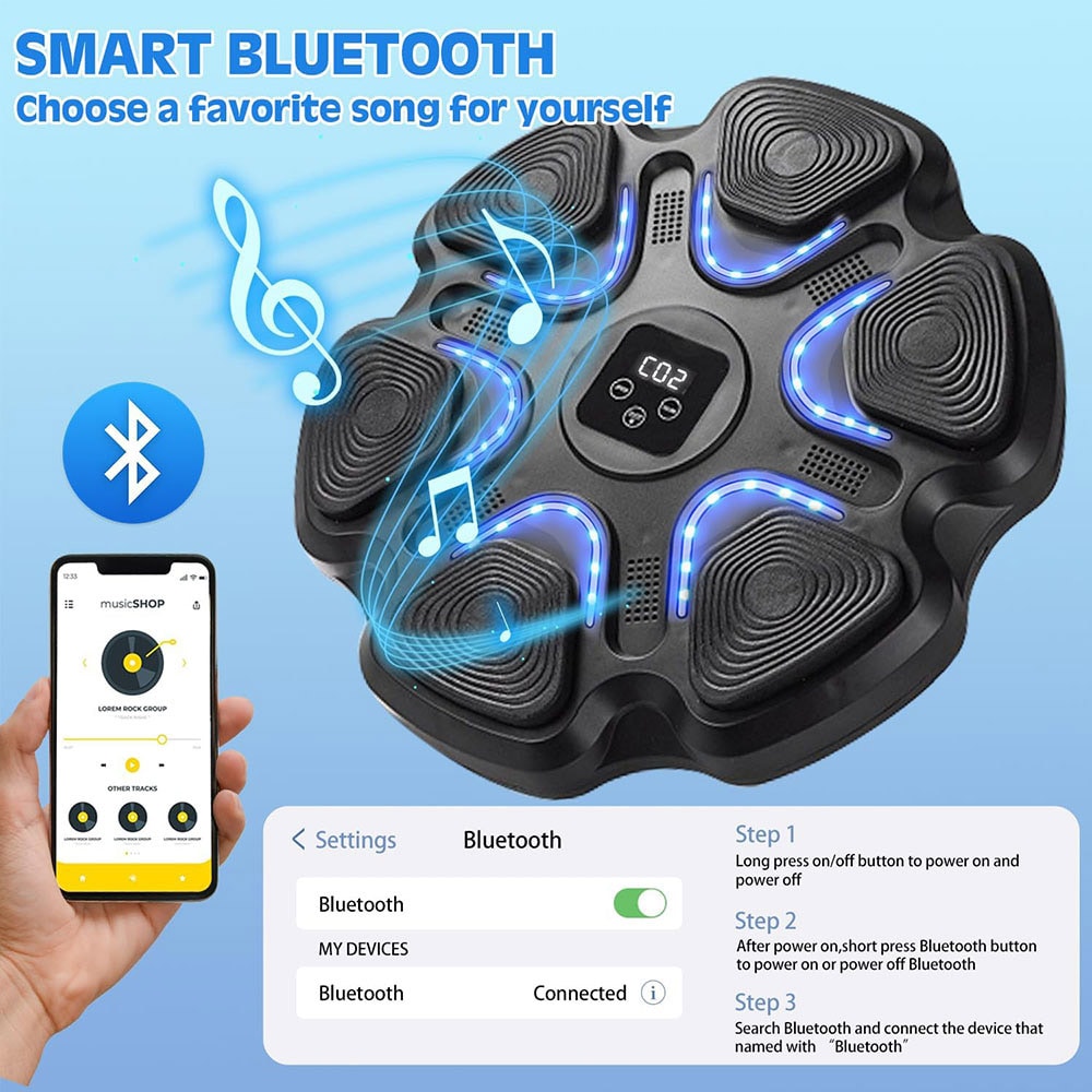 Vuorovaikutteinen nyrkkeilykone, jossa on Bluetooth ja lyöntirekisteri