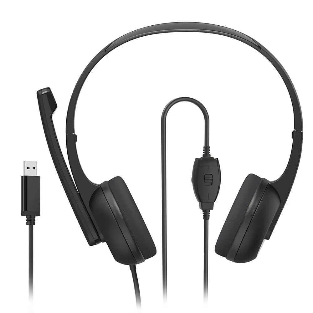 Hama HS-USB250 V2 toimistokuulokkeet USB-liitännällä - Musta