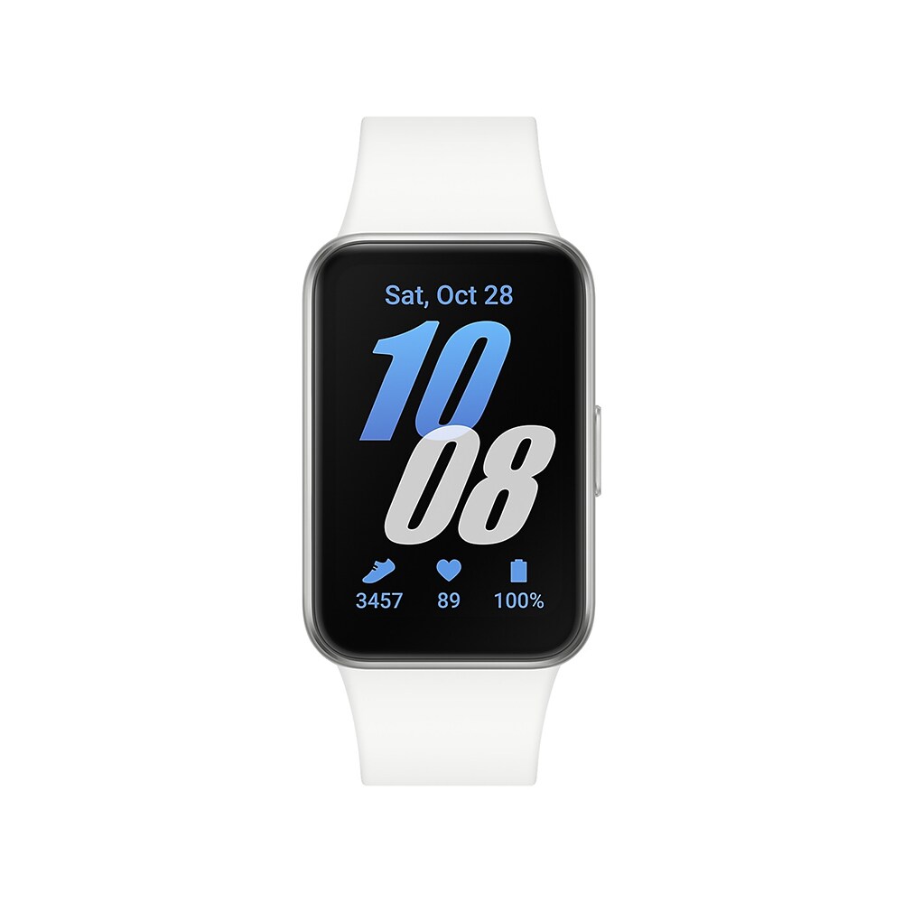 Samsung Galaxy Fit3 Aktiivisuusranneke - 100+ urheilutilaa ja AMOLED-näyttö - Hopea