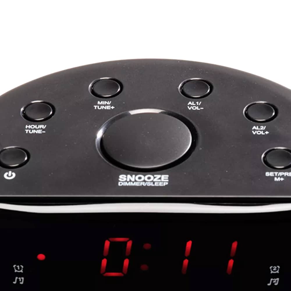 Denver kelloradio CR-430MK2, jossa on kaksoishälytys ja FM-radio
