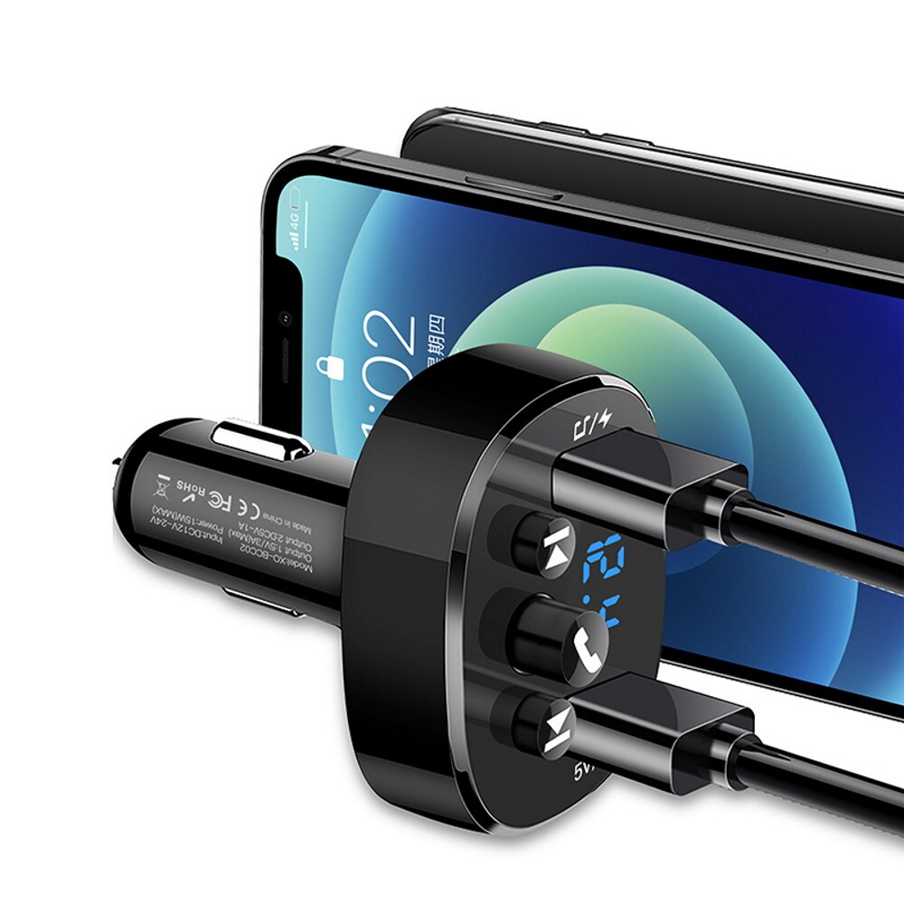 XO FM-lähetin, jossa on Bluetooth MP3 ja USB-lataus 15W