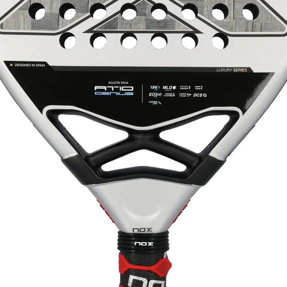 Nox AT10 Genius 18K Agustín Tapia 2024 padelmaila - Drop-muotoinen, 360-375 g, 18K hiilikuitua