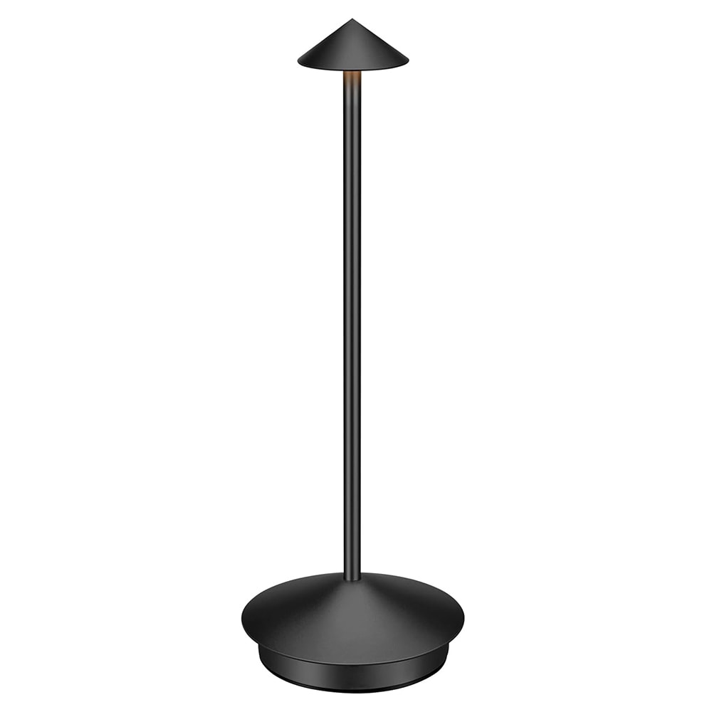 Alumiininen LED-pöytävalaisin säädettävällä kirkkaudella ja USB-latauksella - Musta