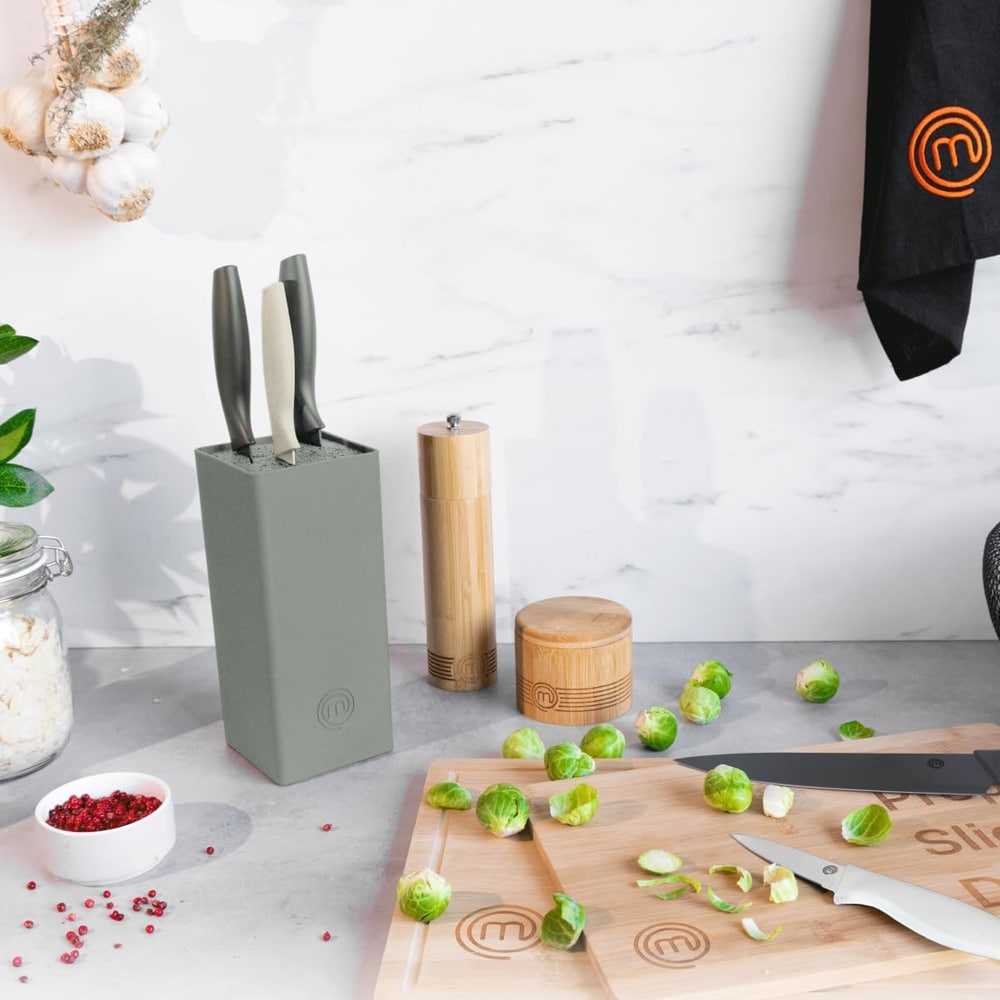 Masterchef veitsisarja, jossa 5 veistä veitsilohkossa - harmaa - Tunnettu MasterChef Suomesta