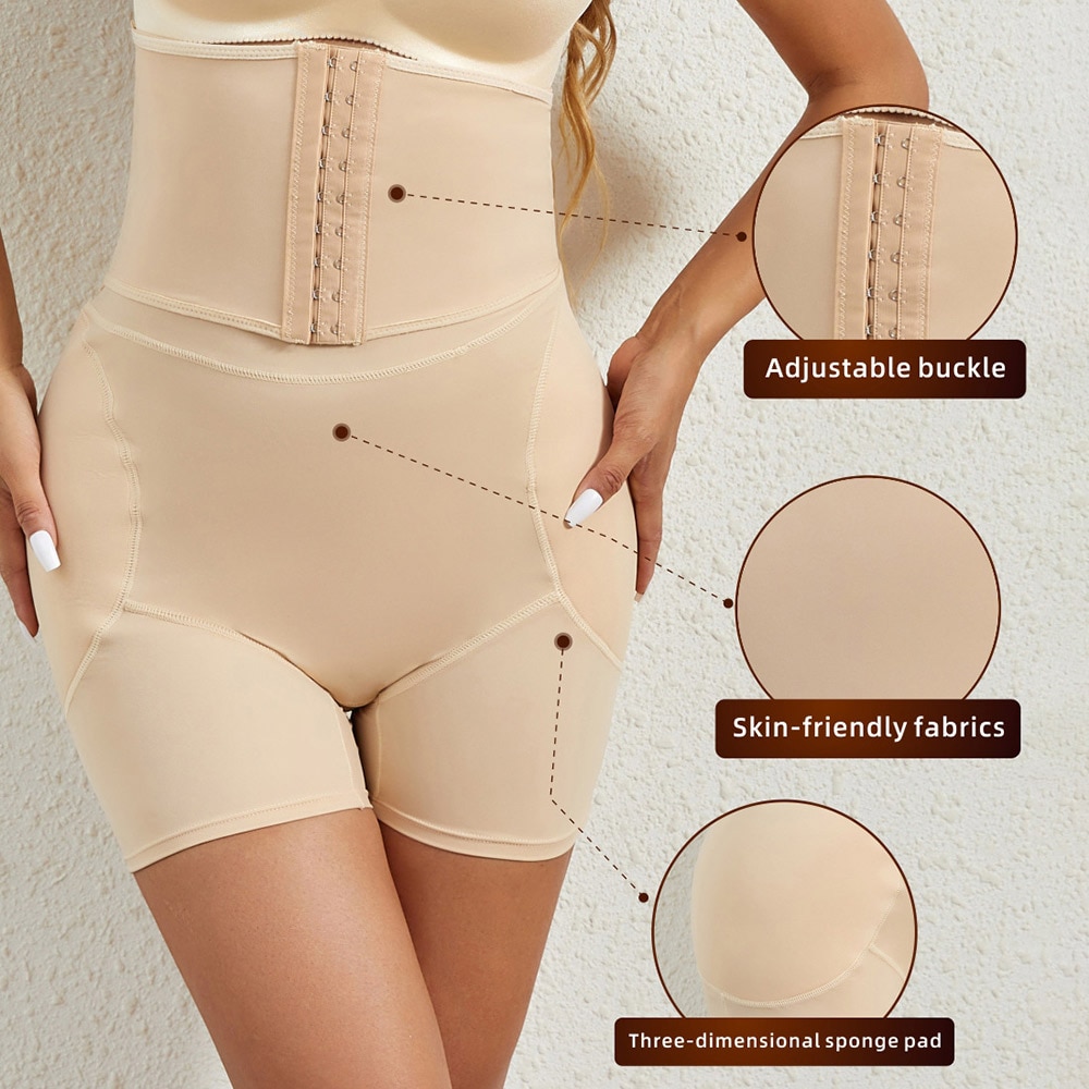 Korkean vyötärön muotoiluvaatteet 3XL - Beige