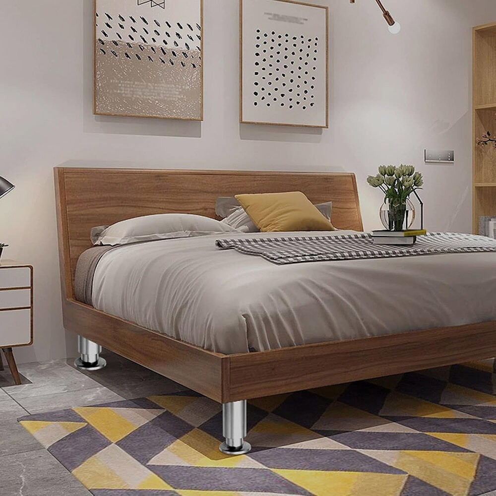 Säädettävä kalustejalka ruostumatonta terästä, 70 x 120 mm