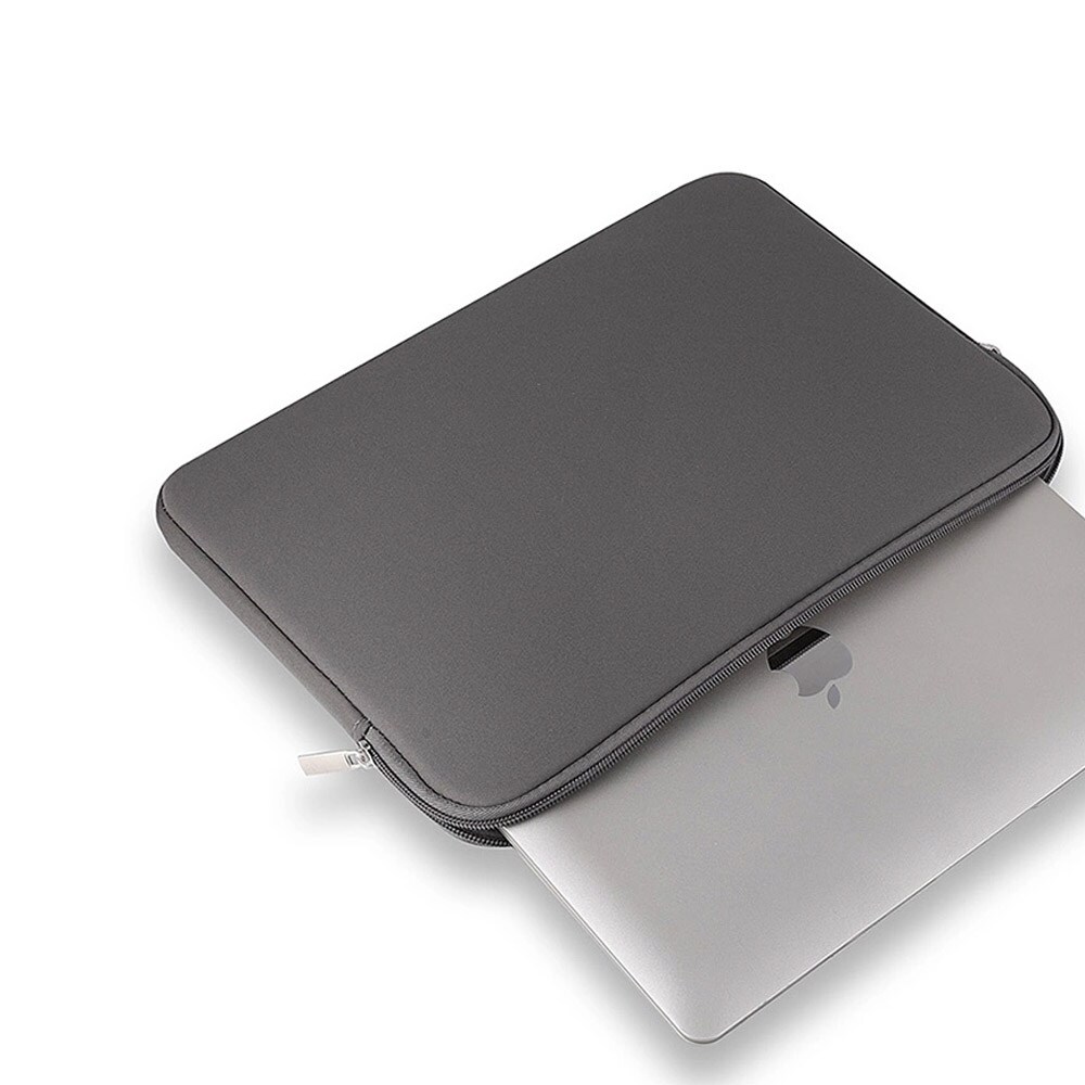 Laptopsleeve 14" - harmaa, roiskevesitiivis neopreenikotelo