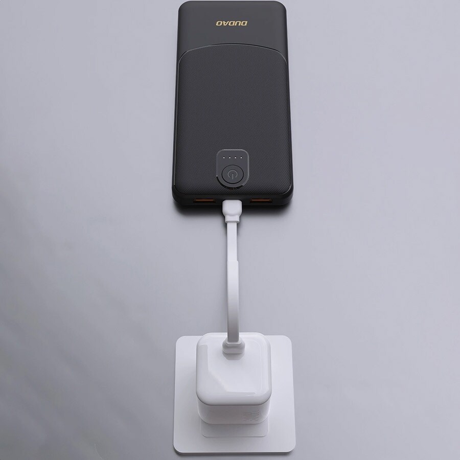 Dudao Powerbank 20000mAh 10W, jossa on 2XUSB ja lataus USB-C:n kautta - Musta