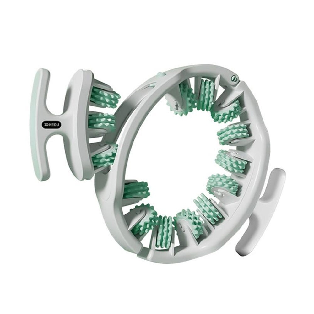 Säädettävä jalkahierontarulla 14 hierontapyörällä - valkoinen/vihreä