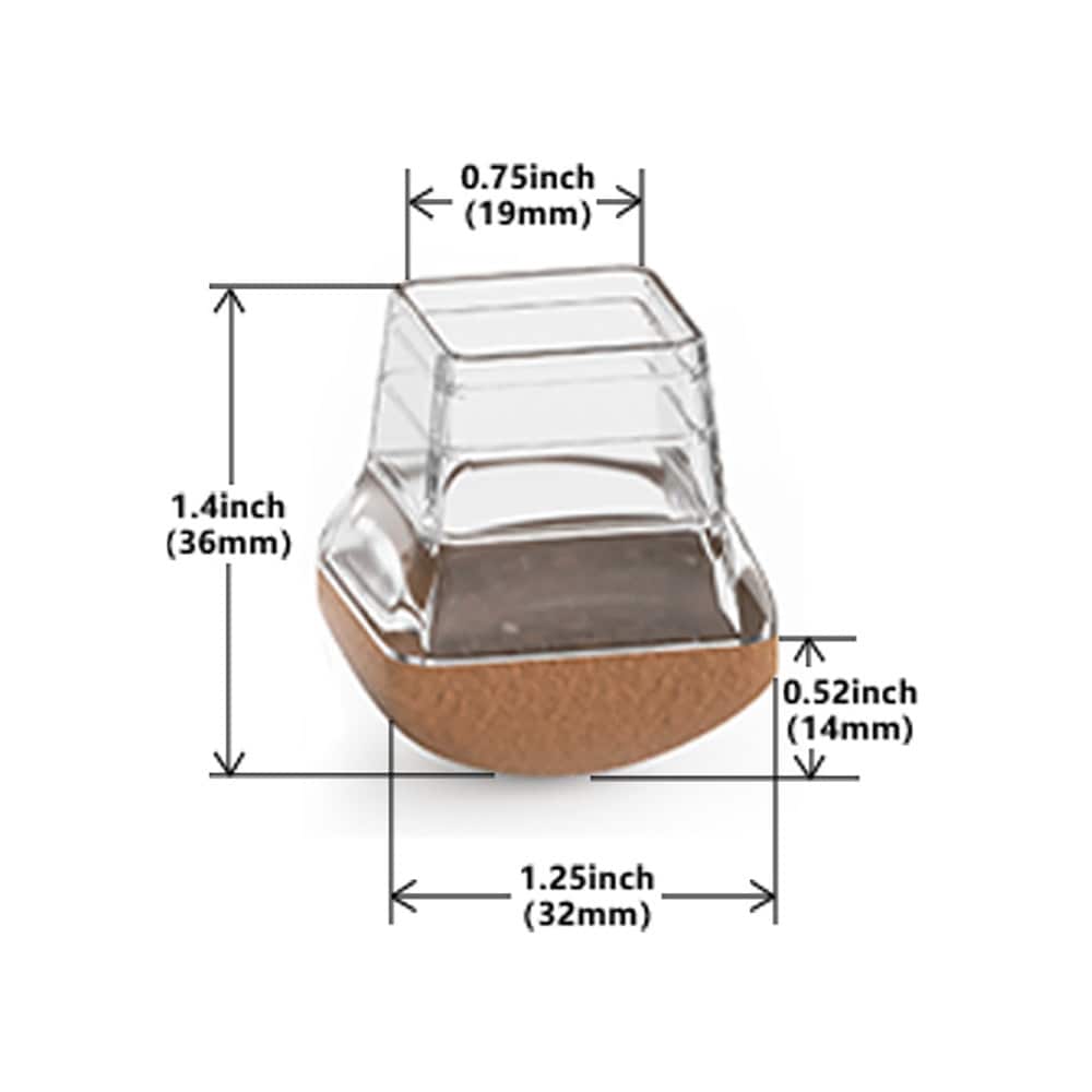 Lattiasuojat tuoleille ja pöydille 2,5cm 4-pakkaus