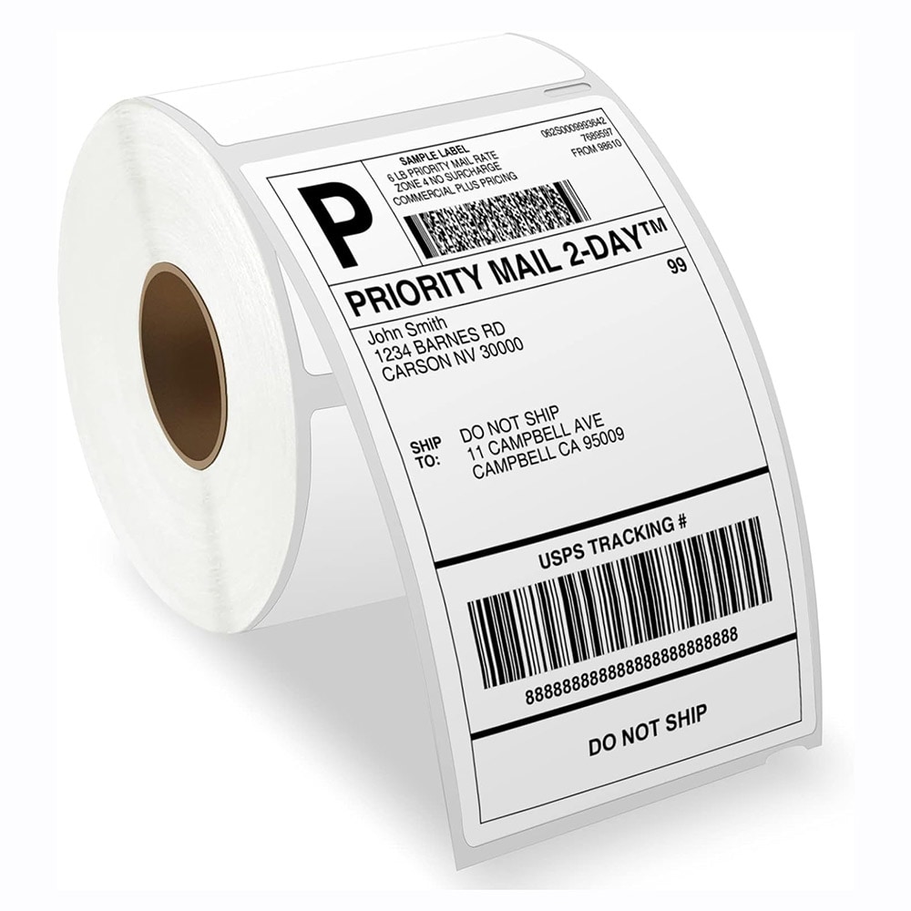 Tarrarulla lämpökirjoittimelle 100 x 200 mm - 250 tarraa per rulla