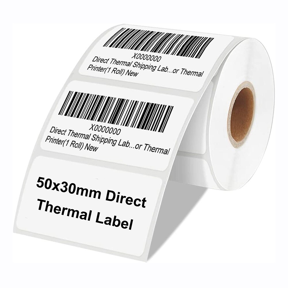 Tarrarulla lämpökirjoittimelle 50 x 30 mm - 1500 tarraa per rulla