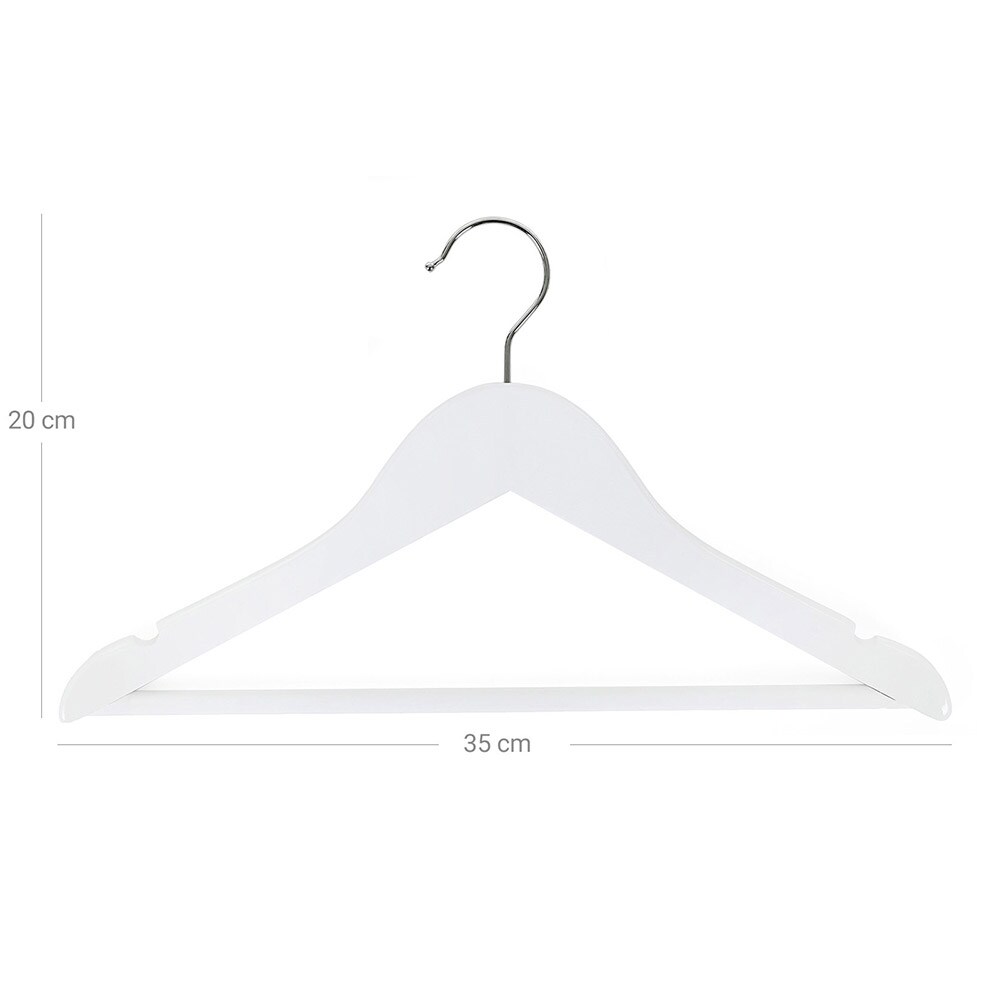 Puiset ripustimet lapsille 20-pack - Valkoinen