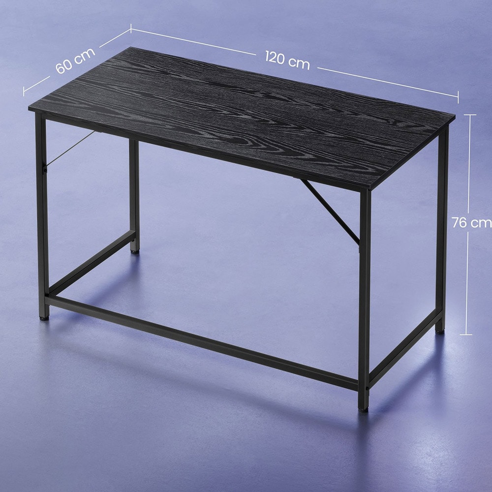 Tukeva työpöytä Musta metallirungolla - 120 x 60 x 75 cm - 120 x 60 x 75 cm