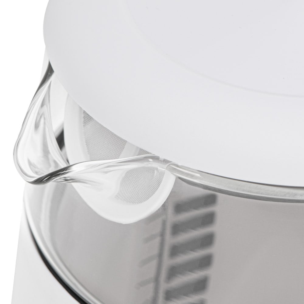 LED vedenkeitin lämpötilan säädöllä 1,7L - Valkoinen