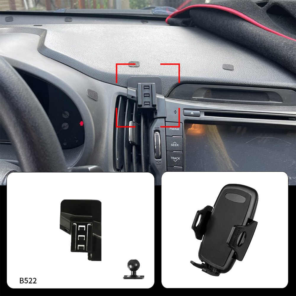 Puhelinteline Kia Sportage R 2011–2016, kiinteä asennus, kaksiosainen, ilman porausta, säädettävä