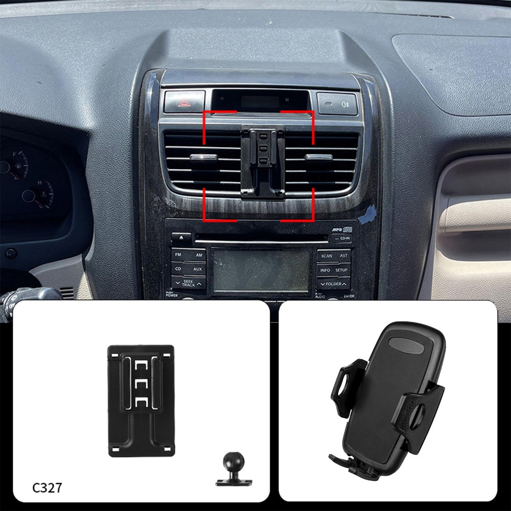 Puhelinteline Kia Sportage 2007–2013, kiinteä asennus, kaksiosainen, ilman porausta, säädettävä