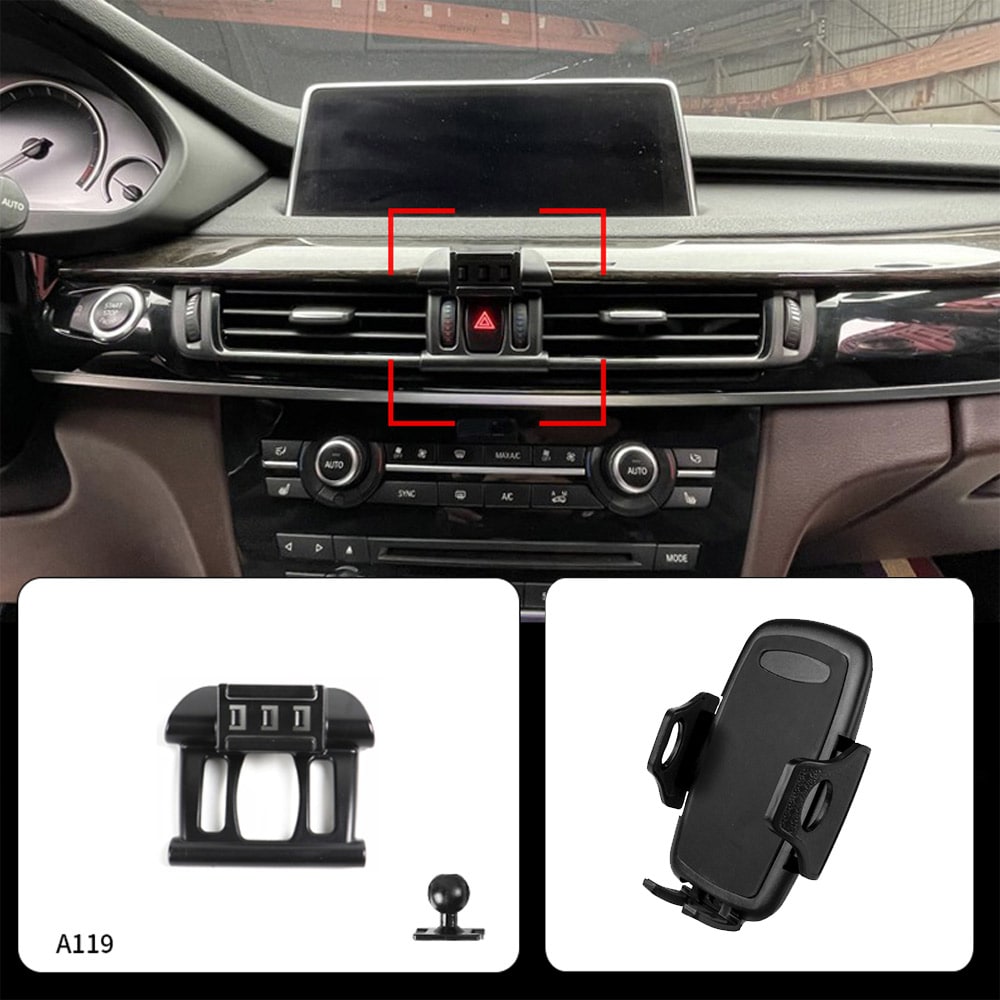 Puhelinteline BMW X5 (F15) / X6 (F16) 2014–2019 – mallikohtainen kiinnitys ilman porausta