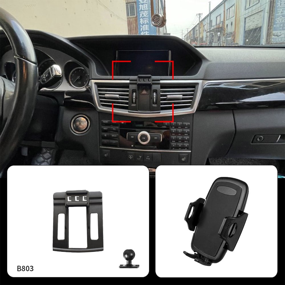 Mercedes E-sarja puhelinteline 2010–2013 – kiinteä asennus ilman porausta, ajoneuvokohtainen