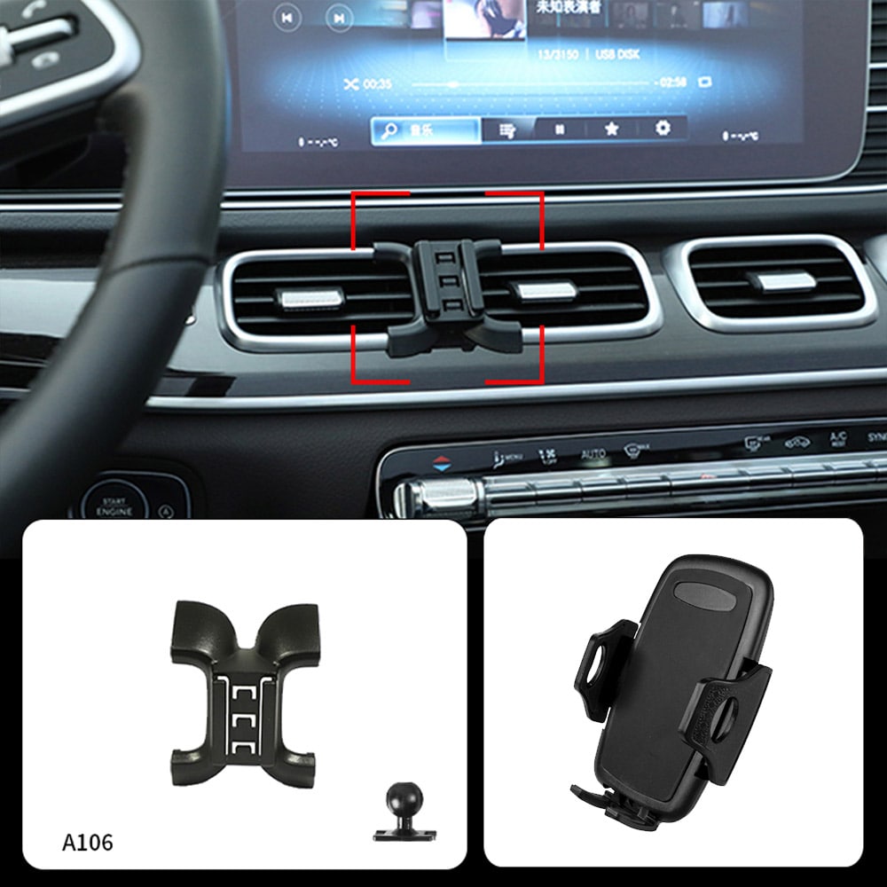 Mercedes GLE / GLS puhelinteline 2020–2024 – kiinteä asennus ilman porausta, säädettävä