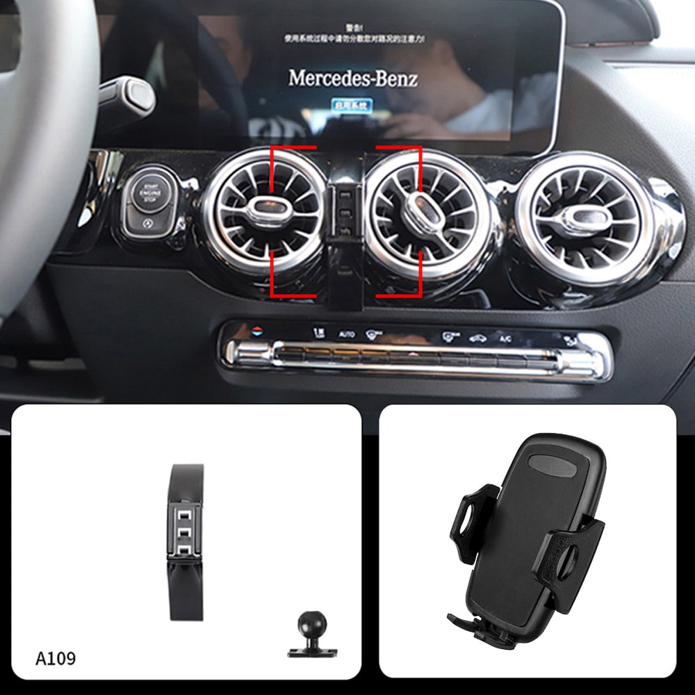 Mercedes EQA / GLA / B-sarja puhelinteline 2020–2024 – ilman porausta, ajoneuvokohtainen kiinnitys