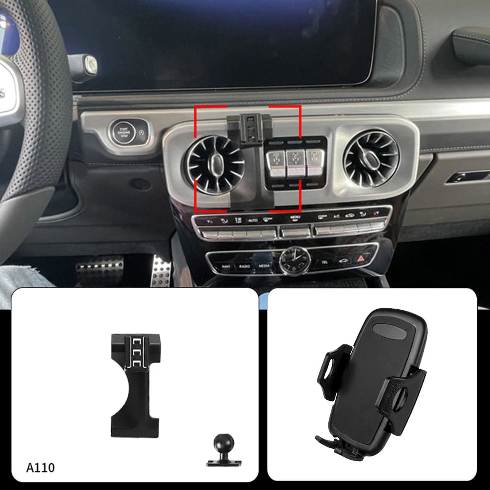 Mercedes G-sarja puhelinteline 2019–2022 – W463, ilman porausta, säädettävä