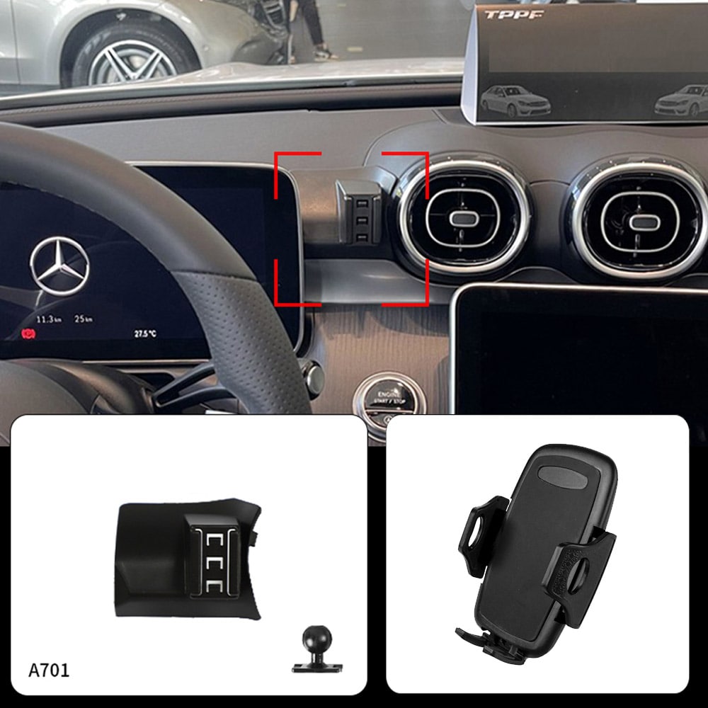 Mercedes C-sarja puhelinteline 2022–2023 – W206, ilman porausta, säädettävä