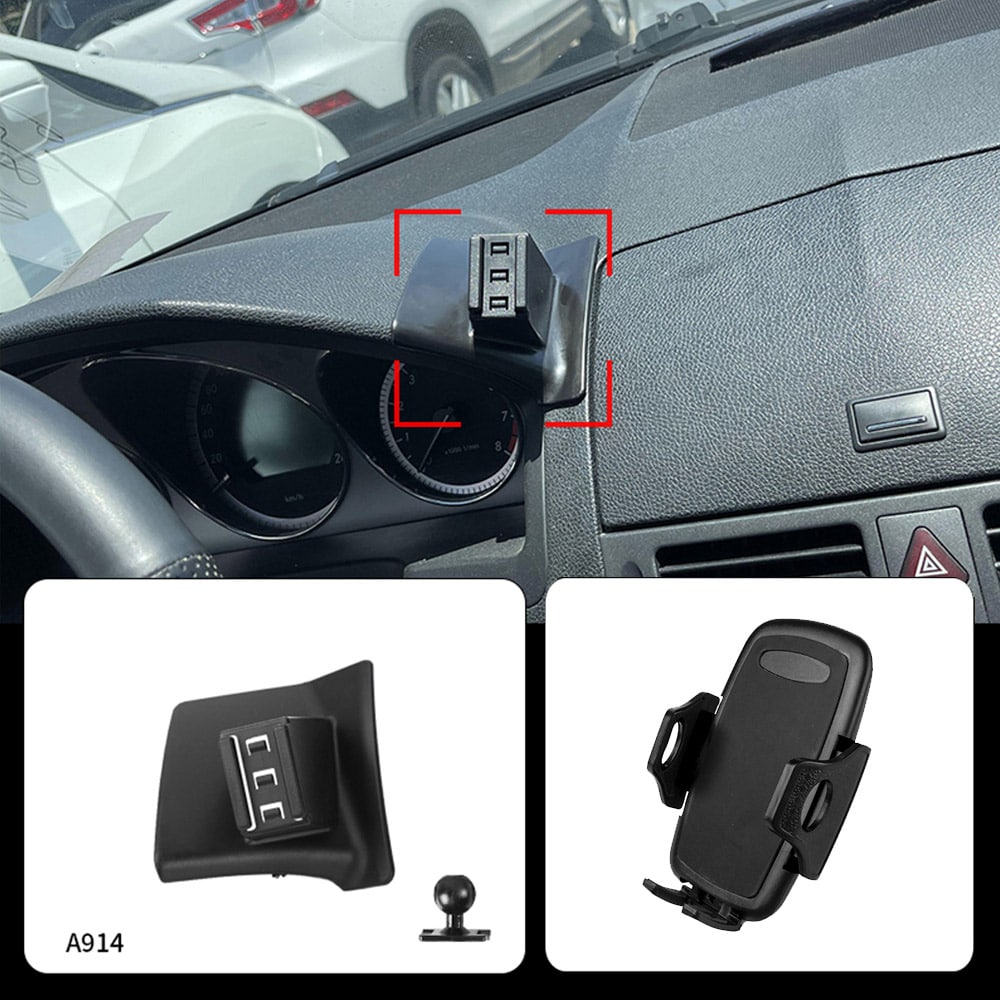 Mercedes C-sarja puhelinteline 2008–2010 – W204, ilman porausta, ajoneuvokohtainen