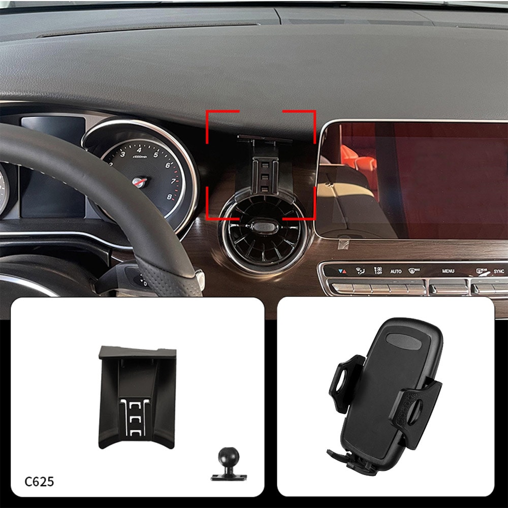 Mercedes V-sarja puhelinteline 2016–2021 – W447, ilman porausta