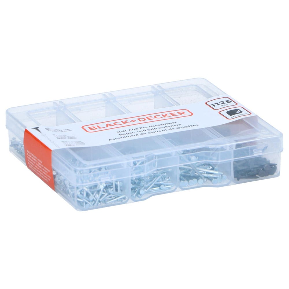 Black+Decker sinkityt naulat ja koukut - 1125 kpl