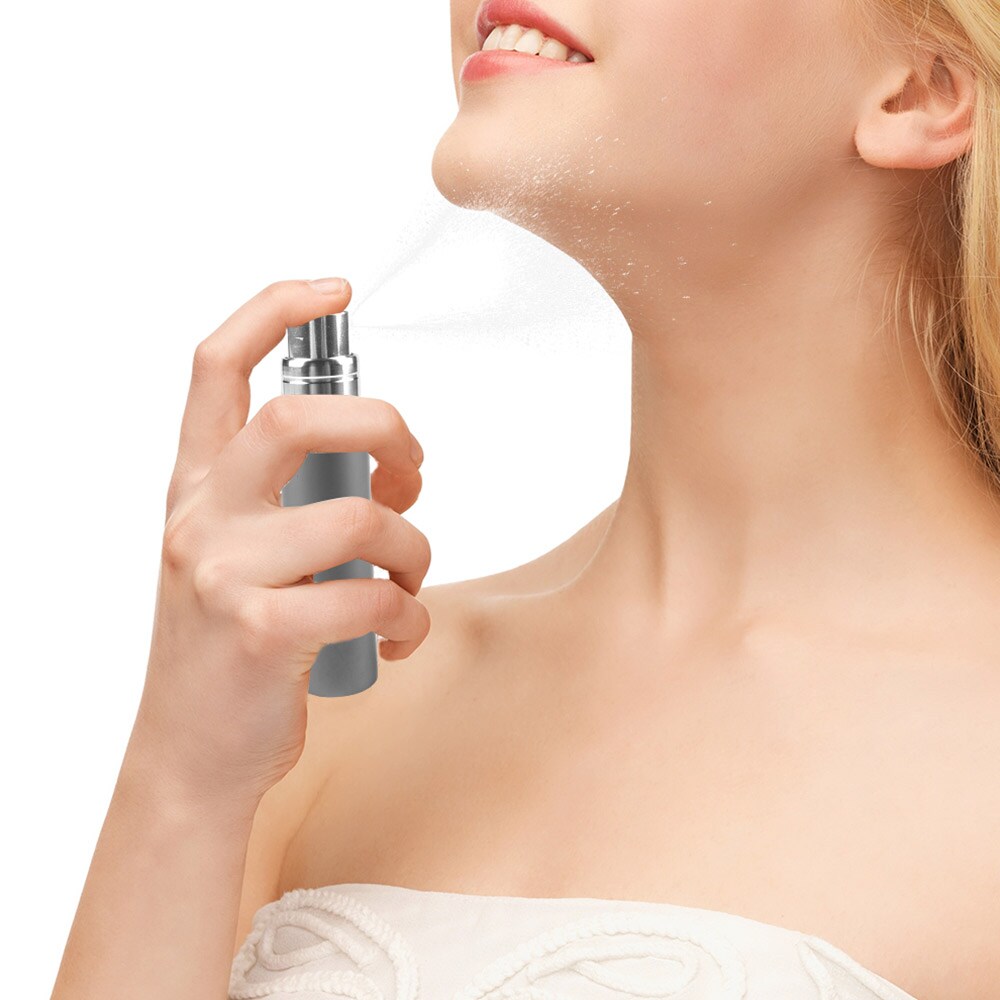 Uudelleentäytettävä hajuvesipullo 5ml - hopea