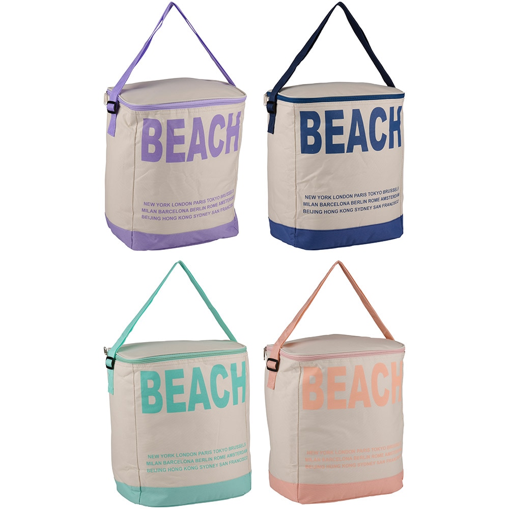 Rannan kylmälaukku, jossa on kevyt rakenne ja kaupunkikuvio