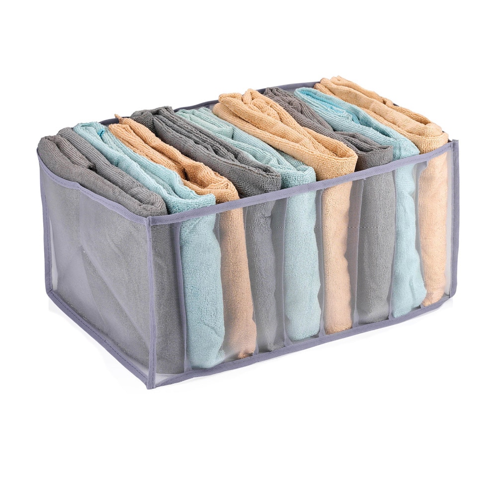 Vaatteiden järjestäjä, jossa on 9 lokeroa - kokoontaitettava älykkääseen säilytykseen